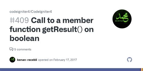 Call to a member function getResult () on bool .